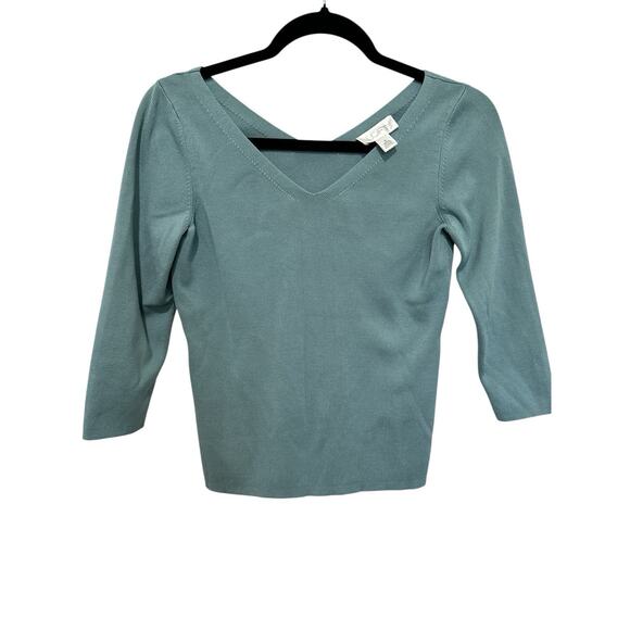 Ann Taylor LOFT V-neck top knitwear 86%silk Size S - Picture 1 of 5